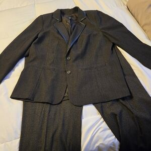 Lane Bryant Women's Brown & Black 2 Piece Button Pocket Pants Suit (20) I13